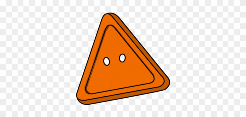 Orange Triangle Button - Triangle Buttons #937698