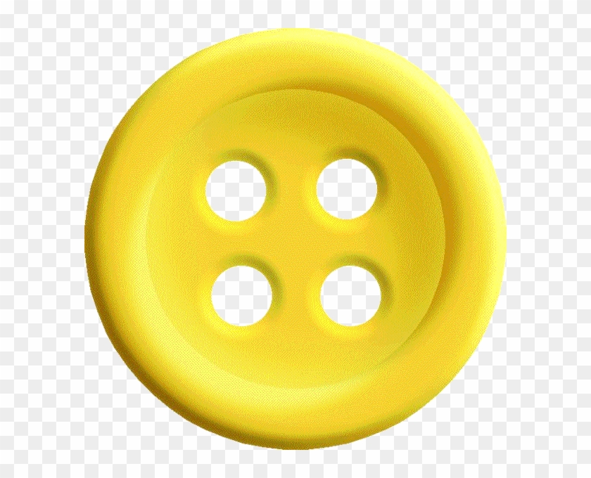 Yellow Sewing Button With 4 Hole Png Image - Yellow Buttons Png #937731