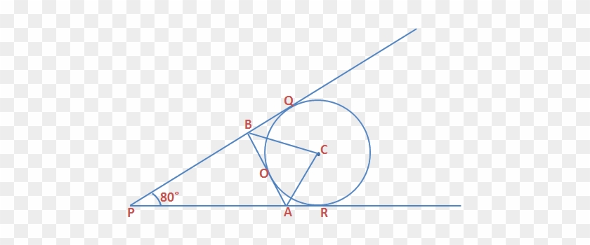 Triangle Pab Is Formed By 3 Tangents To Circle With - Triangle #938115