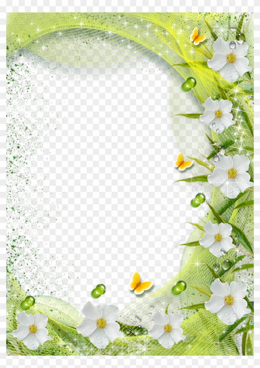 Beautiful Green Transparent Photo Frame With White - Transparent Background Frame Png #938429
