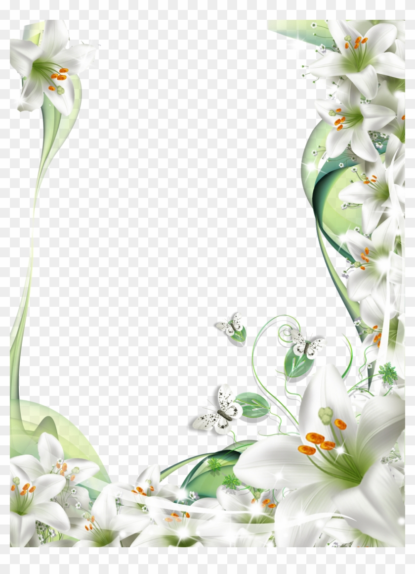 Love Letter Background Stock Picture I1052897 At Featurepics - Flower White Frame Png #938451