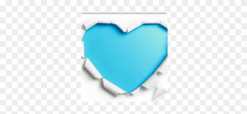 White Torn Paper With Heart Shape Wall Mural • Pixers® - Paper #938793