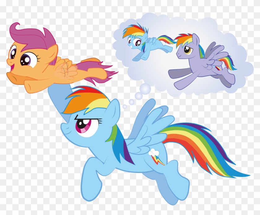 D Block Daria Viewing Pro Brohoofs Mlp Forums - Scootaloo And Rainbow Dash Flying #939126