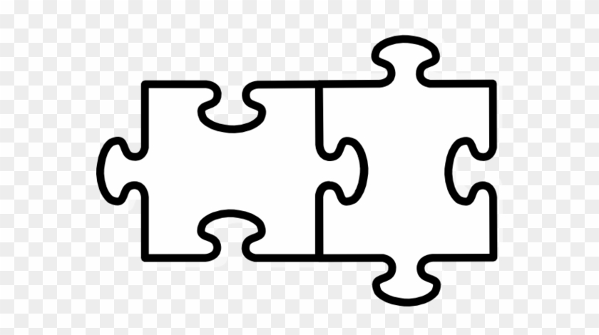 Puzzle Piece Puzzle Clip Art - 2 Puzzle Pieces Template #939246