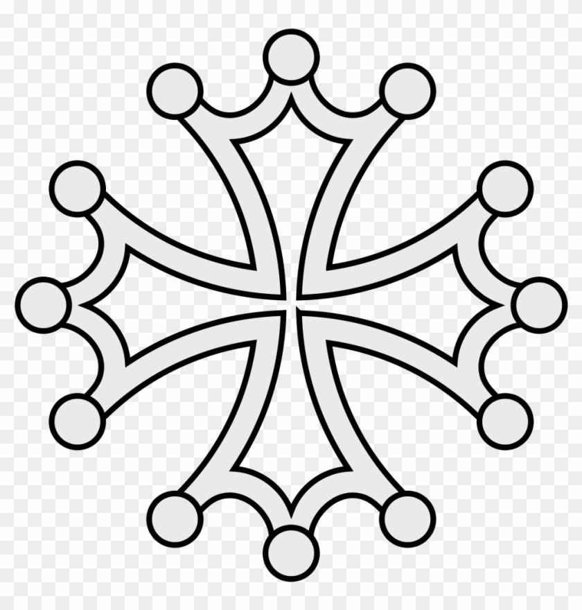 Coa Illustration Cross Toulouse Voided - Drawing #939908