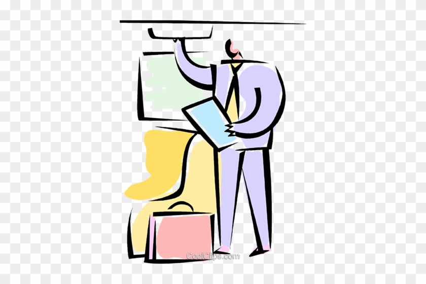 Man Looking At A File Riding The Subway Royalty Free - Man Looking At A File Riding The Subway Royalty Free #939911