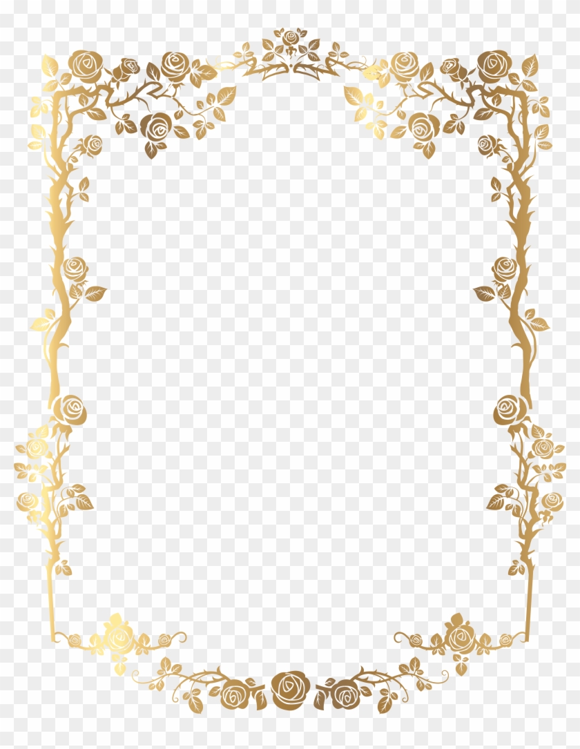 Decorative Rose Frame Png Clip Art Image - Decorative Rose Frame Png Clip Art Image #940028