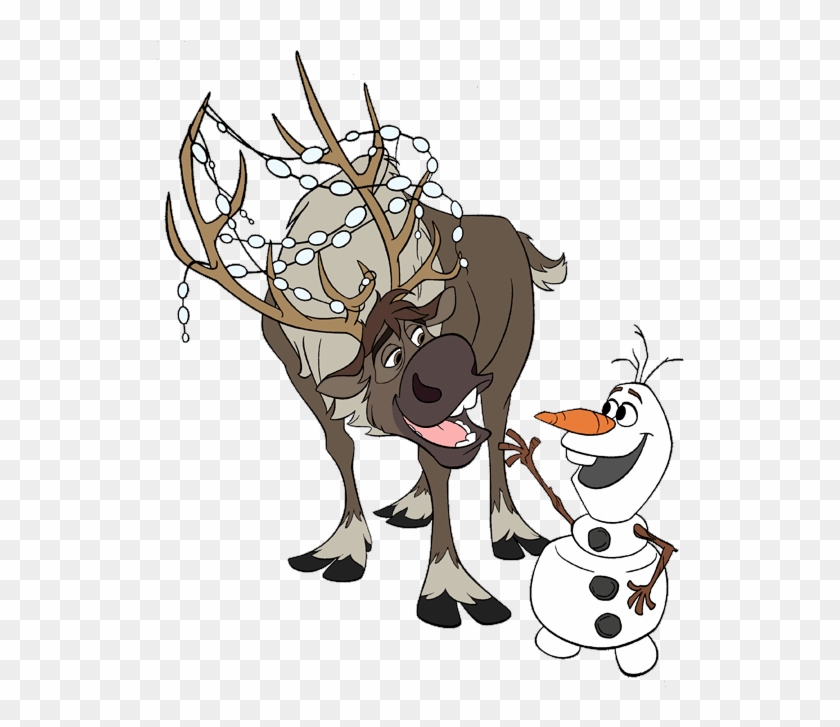 Frozen Black And White Clipart - Frozen Sven En Olaf #940246