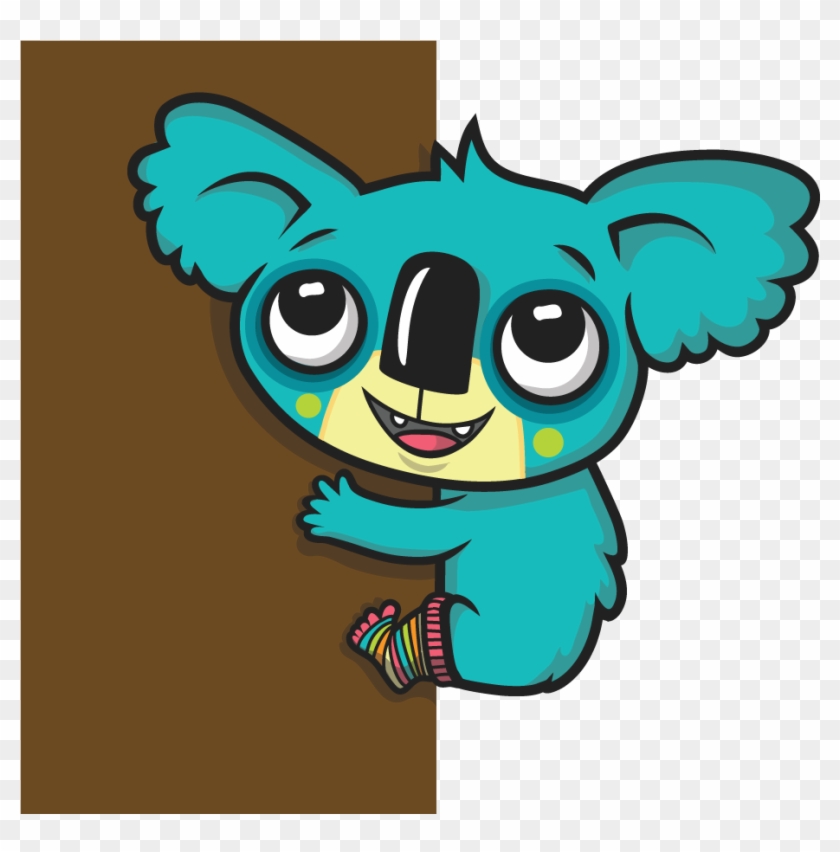 Blue Koala Left - Cartoon #940684
