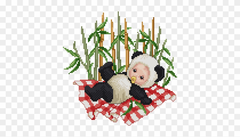 Stitch - Joy Sunday Cross Stitch Kits, Cute Panda,11ct Stamped, #941127