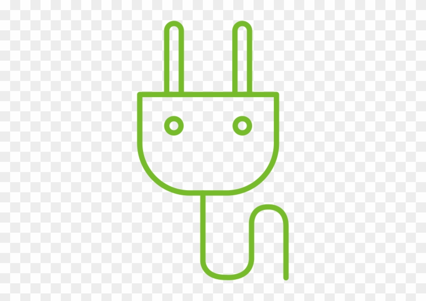 Energy Plug Isolated Icon Line Art Vector Illustration - Cartoon #941190