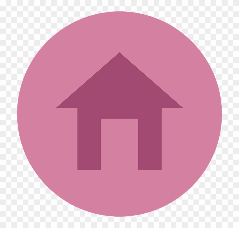 Home Icon Free Vector / 4vector - Home Button Pink #941754
