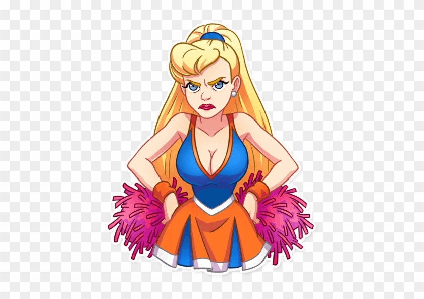 Cheerleader Girl Sticker Pack - Cartoon #942239