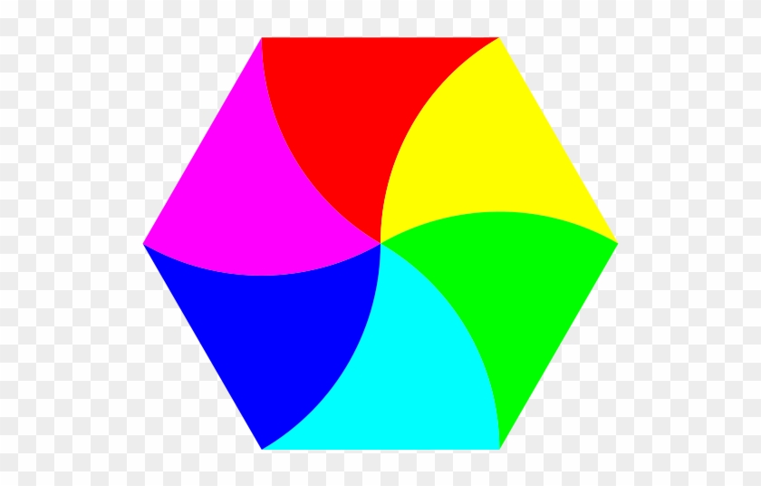 Swirly Hexagon 6 Color Png Clip Arts - Clip Art Of Hexagon #943038