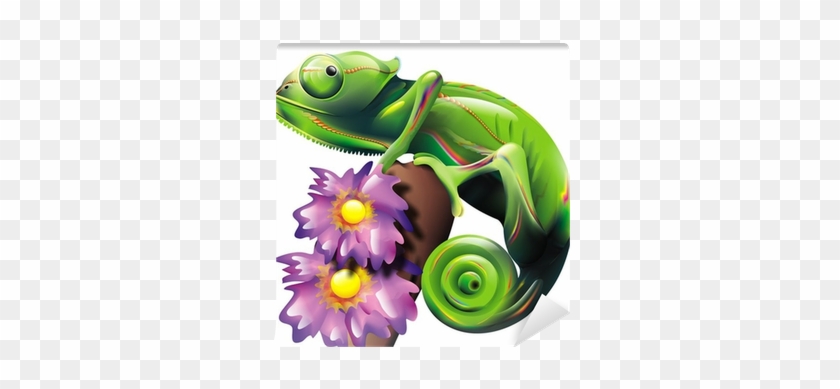 Camaleonte Chameleon Caméléon Cartoon Wall Mural • - Lizard #943286