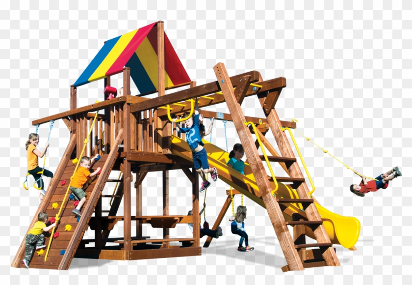 Rainbow Clubhouse Pkg Iii Loaded 66c Swingset - Playground #943303