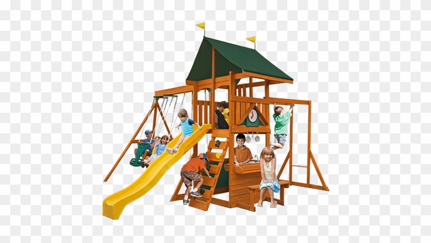 Laurentian Swingset & Kitchenette By Cedar Summit - Cedar Summit Laurentian Wooden Swing Set #943559