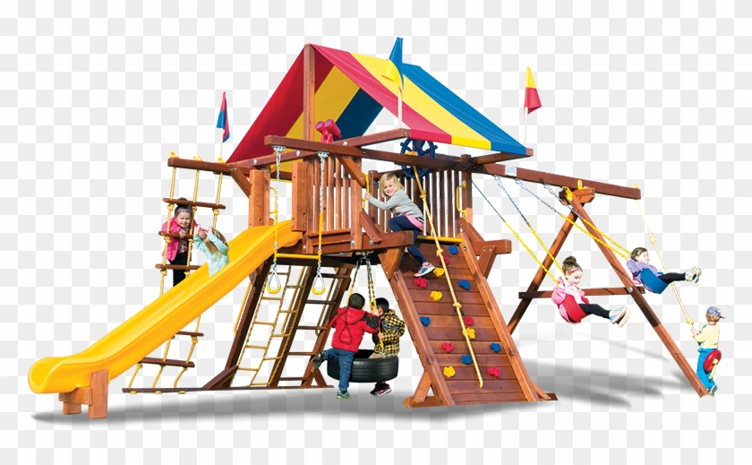 Sunshine Feature Castle Pkg Ii 45a Swingset - Rainbow Play Systems #943725