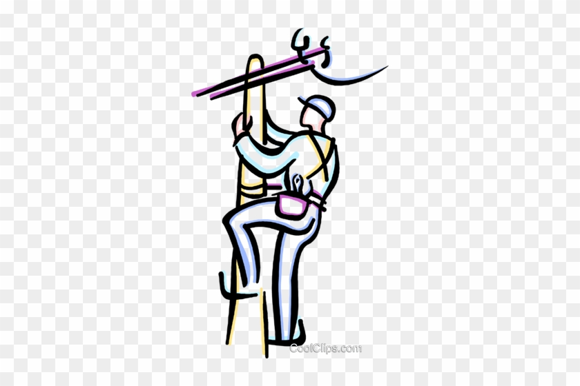 Hydro Worker Royalty Free Vector Clip Art Illustration - Drawing #943964