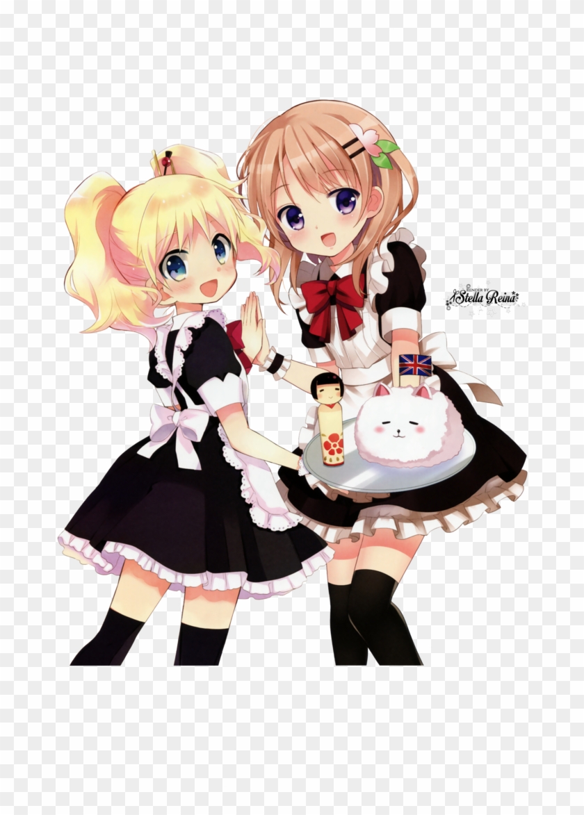 [render - Anime Kiniro Mosaic Oomiya Shinobu Komichi Aya Cosplay #944663