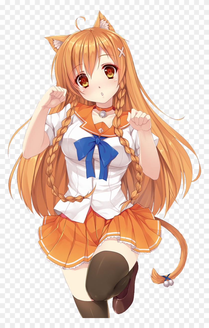 Neko Girls Going Nyaa~ - Anime Cat Girl Render #944995