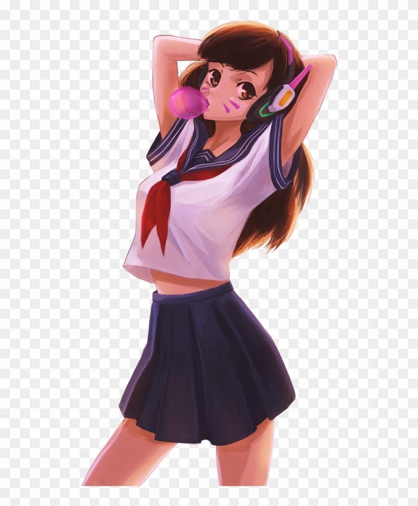 Dva Schoolgirl Render By Desyncrenders - Girls School Comics Deviantart #945155