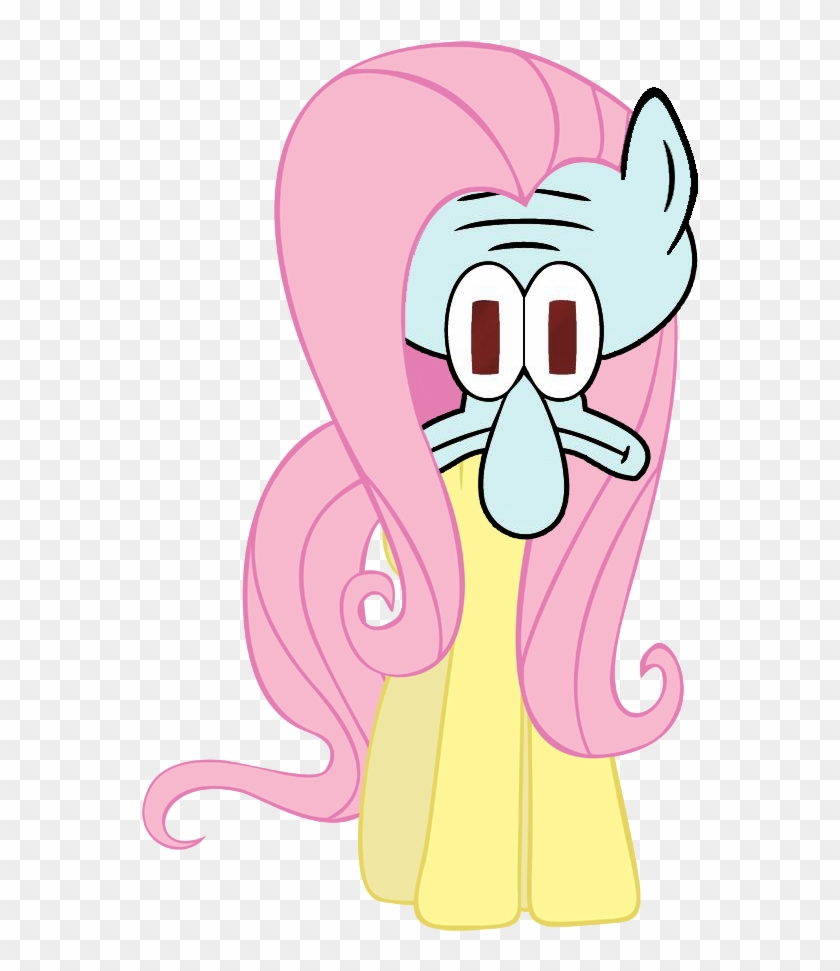 Cult Of Squidward, Fluttershy, Safe, Spongebob Squarepants, - Draw Squidward Step By Step #945690
