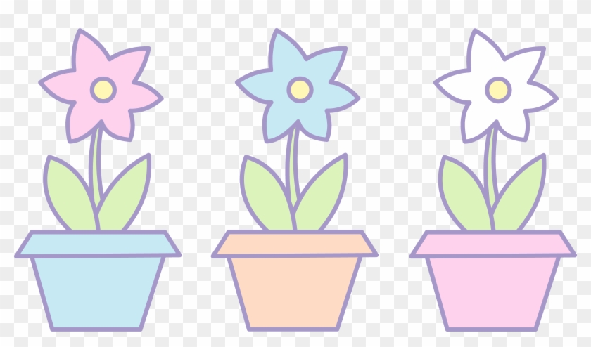 Flowerpots Clipart Pretty Flower - Cute Flower In Pot Transparent #947062