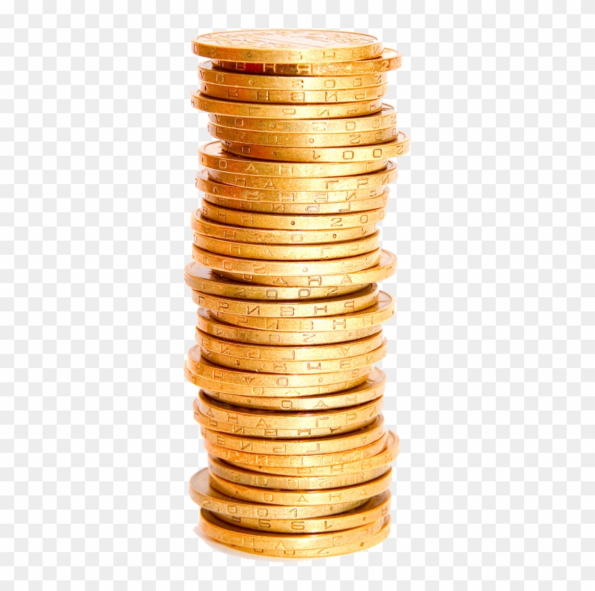 Gold Rush Coins & Jewelry Clip Art - Stack Of Coins Png #947756