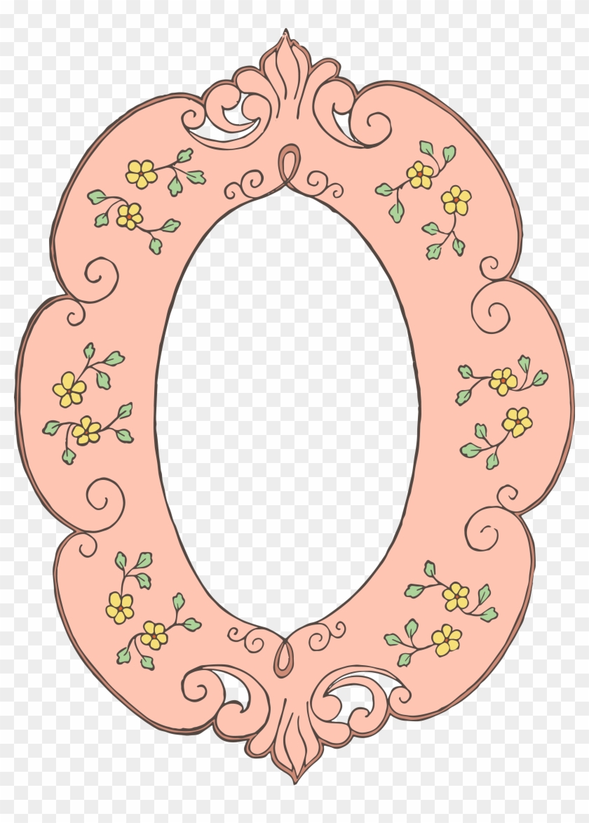 Download Pink / Peach Vintage Frame Clip Art - Blue Vintage Frames Vector Png #948270