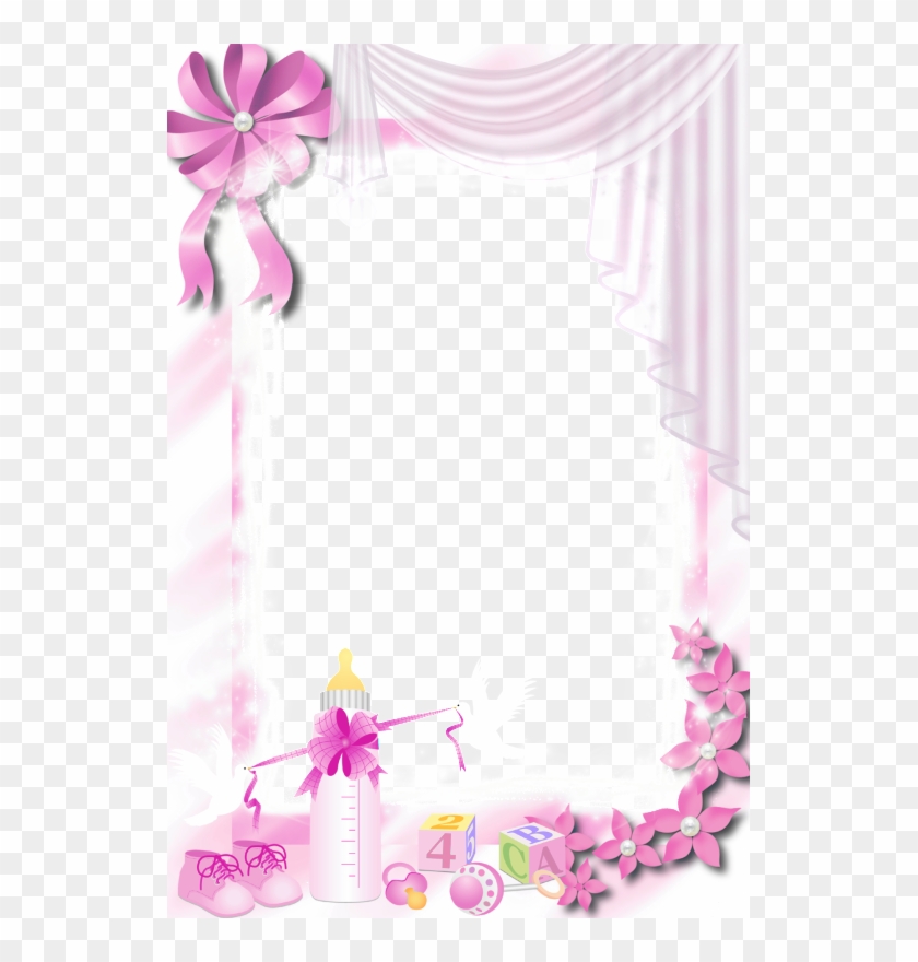 Transparent Pink Png Baby Frame - Pink Baby Frame Png #948275