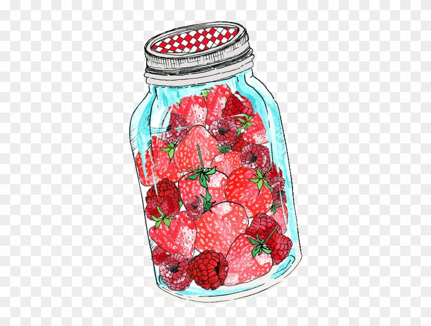 The Gallery For > Mason Jar Drawing Png Mason Jar Drawing - Raspberry #948770