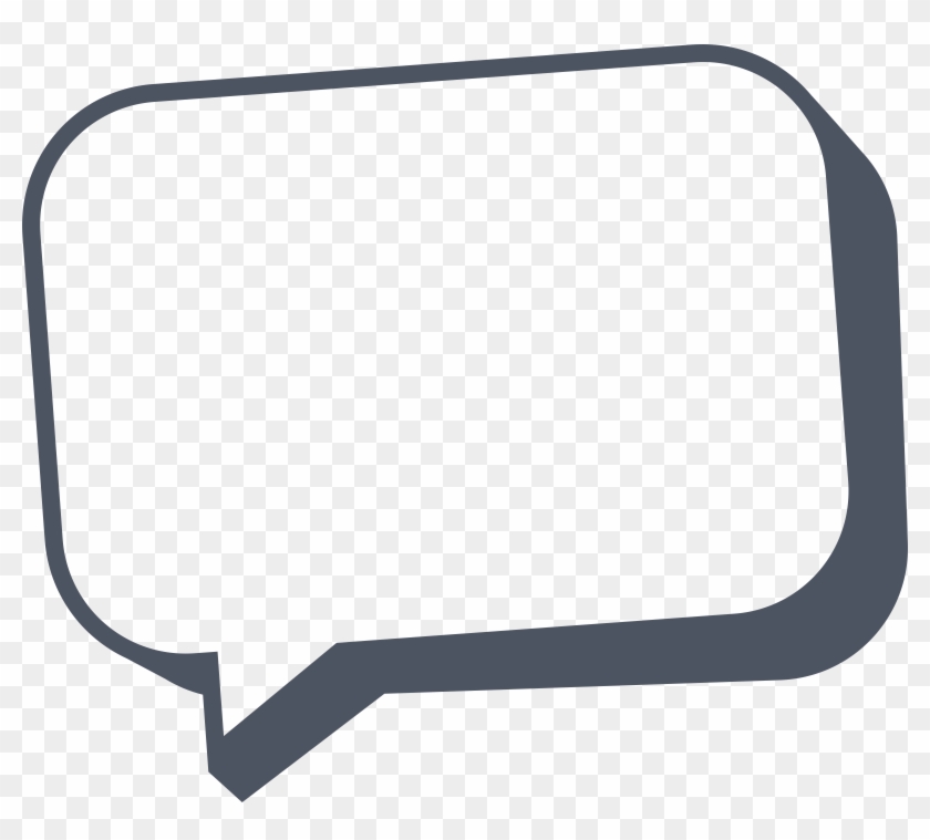 Speech Bubble Outline Of Rectangular Shape Comments - Square Speech Bubble Png #949271