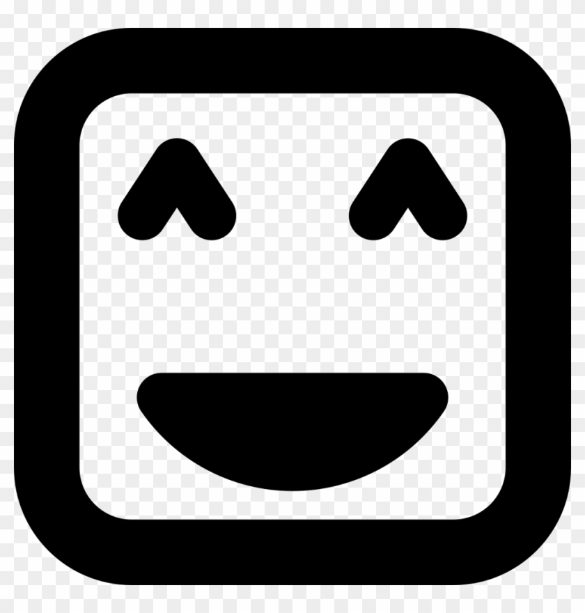 Smile Face Of Square Shape With Closed Happy Eyes Comments - Smile Shape #949597