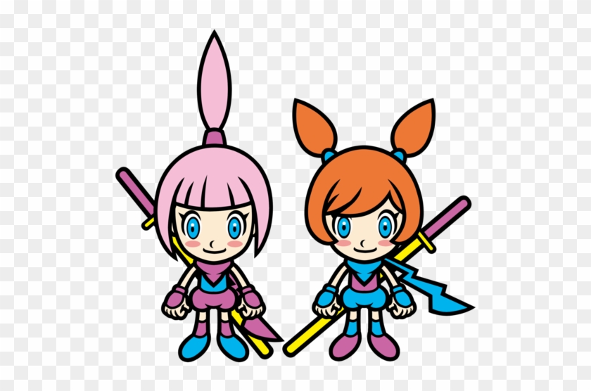Kat And Ana With Happy Eyes - Warioware Kat And Ana #949616