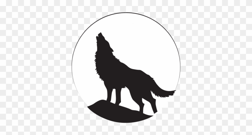 Wolf Moon 1 Gobo Projected Image - Wolf Silhouette #949943