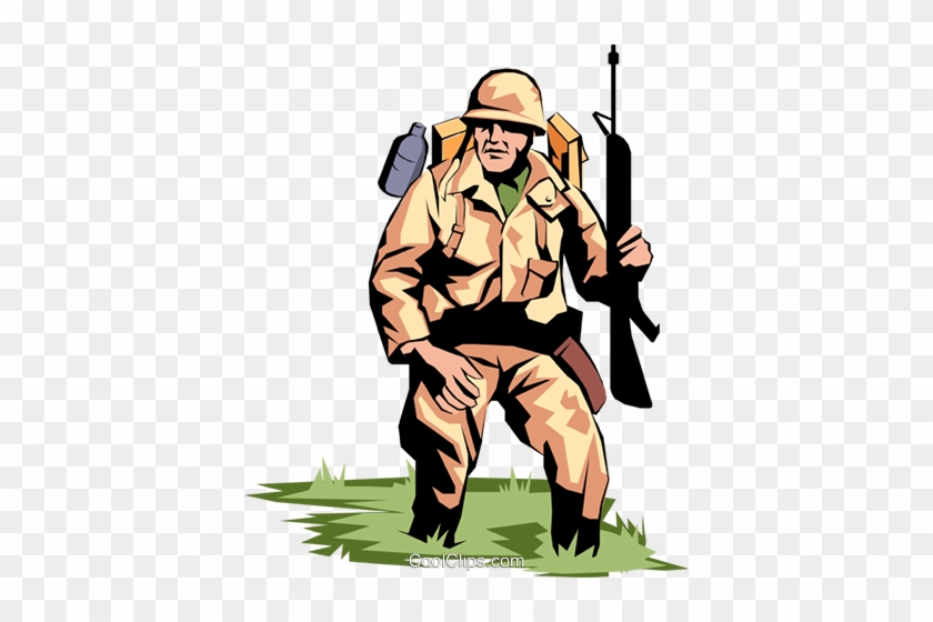 Military Man Royalty Free Vector Clip Art Illustration - Cartoon #950296