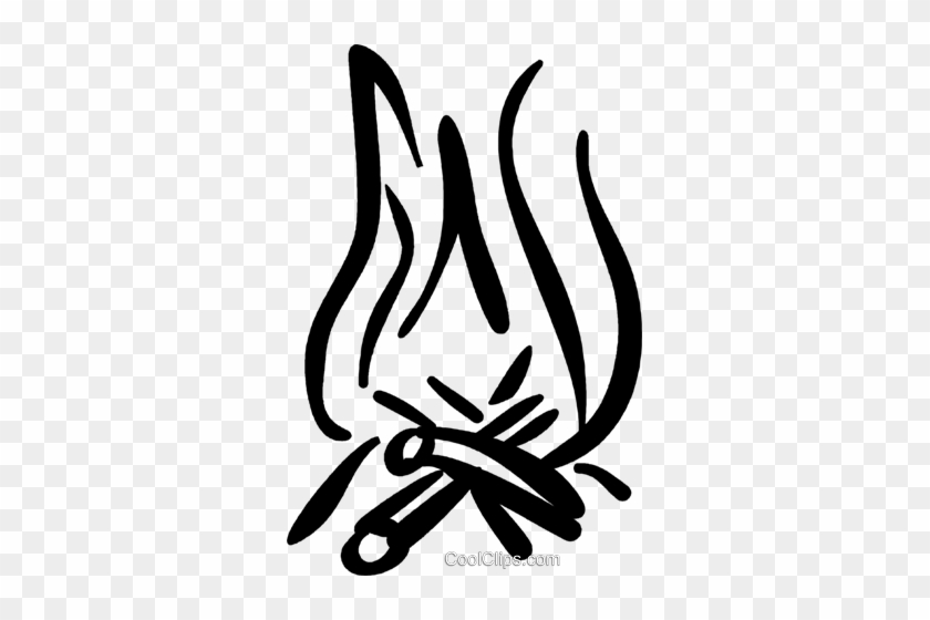 Camp Fire Royalty Free Vector Clip Art Illustration - Camp Fire Royalty Free Vector Clip Art Illustration #950816
