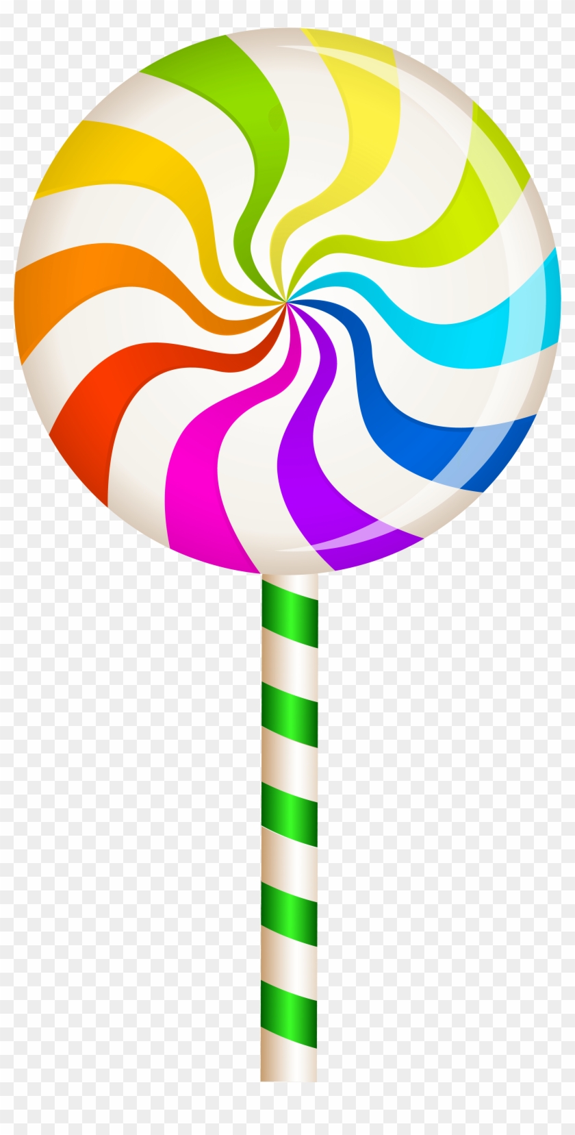 Multicolor Swirl Lollipop Png Clip Art Image - Lollipop Clipart #951169
