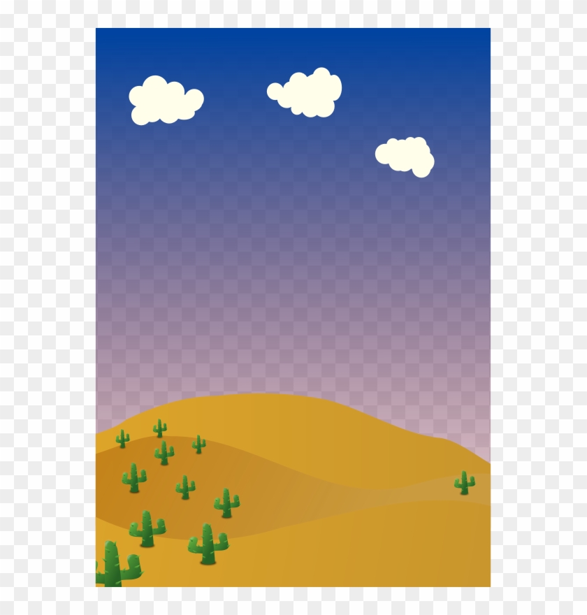Cartoon Desert Background - Desert Background Clipart #951664