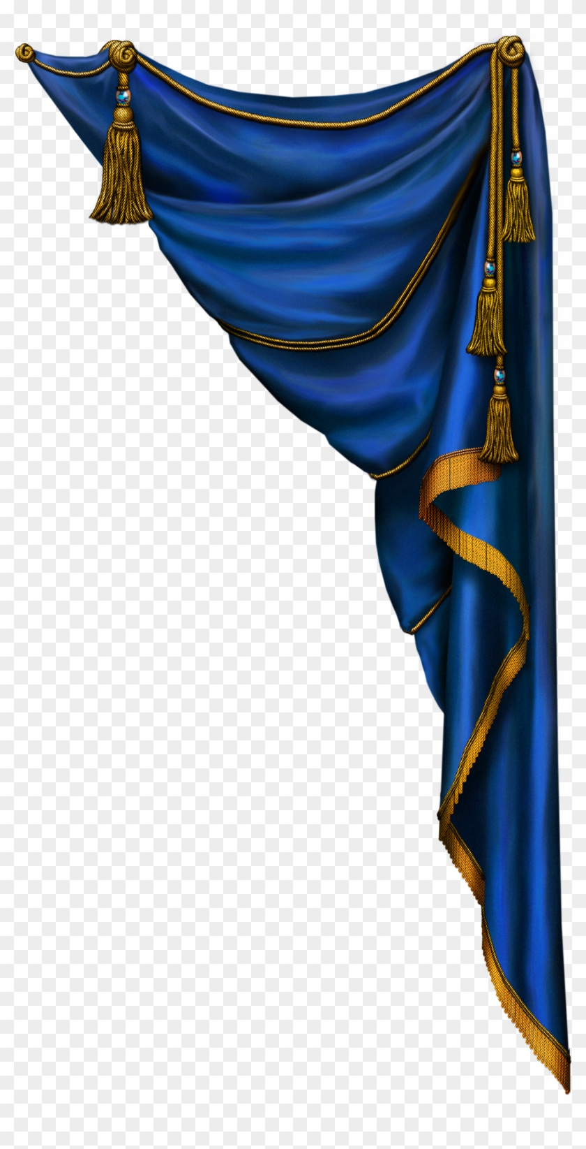 Transparent Blue Curtain Png Clipart - Curtain Png #170072