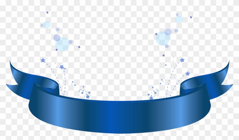 Blue Banner Decorative Element Png Clipart - Clipart Png #170108