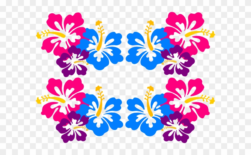 Free Luau Clip Art Clipart - Hawaiian Flowers Border Clip Art #170262