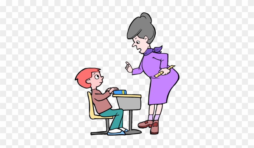 Funny Teacher Clipart - Student And Teacher Cartoon #170571