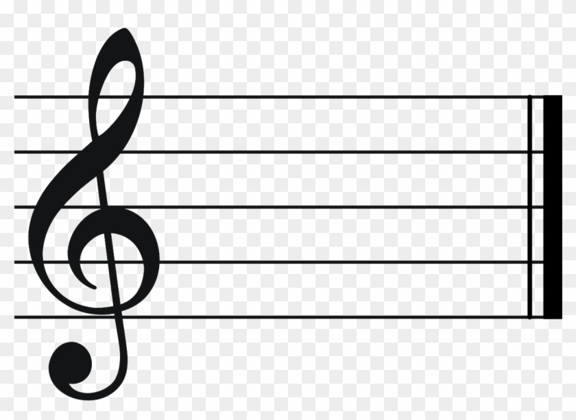 Blank Sheet Music Clipart - C Major Key Signature #170573