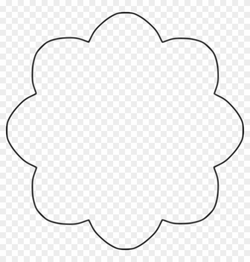 Flower 8 Scallop Circle Background - Scalable Vector Graphics #170834