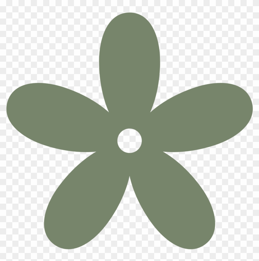 Retro Flower 8 Color Colour Camouflage Green Peace - Flower Clipart Png #170882