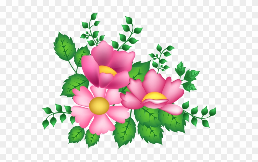 Pink Flowers Decoration Png Image - Pink Flowers #171088