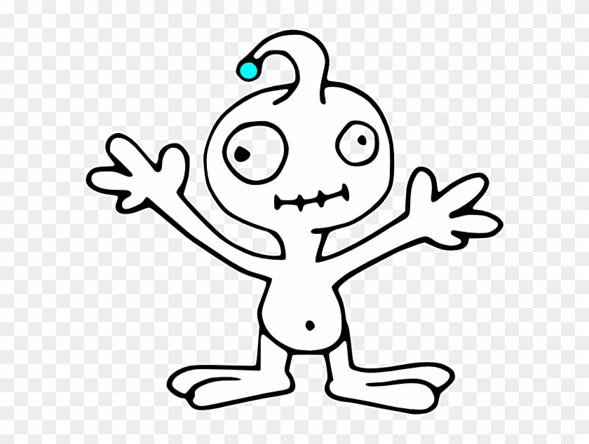 Alien Outline Clip Art At Clker Com Vector Online Drawing - Alien Outline #171291