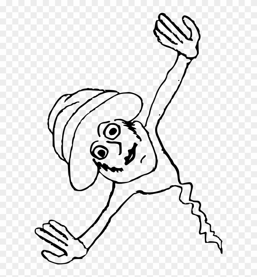 Flying Genie Svg Vector File, Vector Clip Art Svg File - Line Art #171507